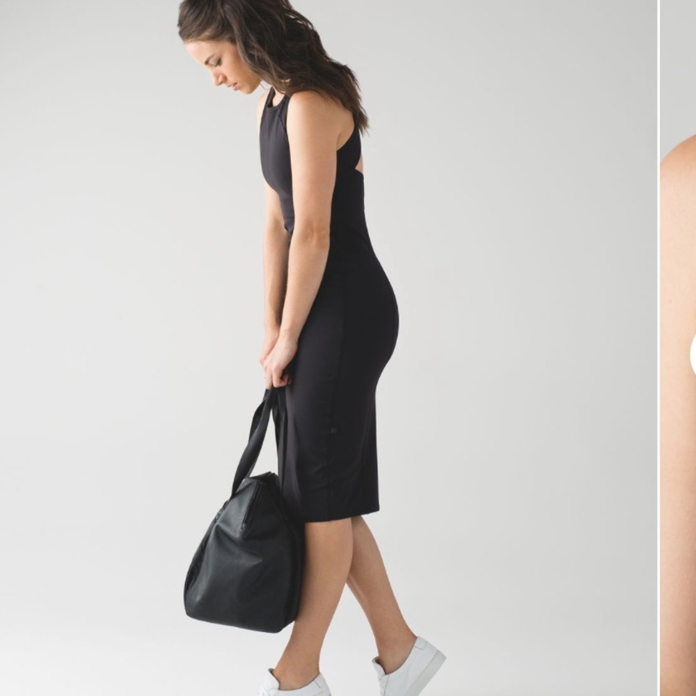 lululemon picnic play dress 8 black midi